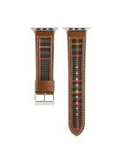 Watch Strap for Apple Watch Series 10 42mm / 9 8 7 41mm / SE (2023) SE (2022) SE 6 5 4 40mm / 3 2 1 38mm Cloth+Leather Band - Style D