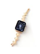 Watch Strap for Apple Watch Series 10 42mm / 9 8 7 41mm / SE (2023) SE (2022) SE 6 5 4 40mm / 3 2 1 38mm Clover Charm Watch Bracelet Metal Watchband - Gold