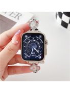 Watch Strap for Apple Watch Series 10 42mm / 9 8 7 41mm / SE (2023) SE (2022) SE 6 5 4 40mm / 3 2 1 38mm Clover Charm Watch Bracelet Metal Watchband - Silver