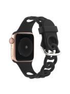 Watch Strap for Apple Watch Series 10 42mm / 9 8 7 41mm / SE (2023) SE (2022) SE 6 5 4 40mm / 3 2 1 38mm Donut Hollow Silicone Watch Band - Black