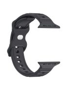 Watch Strap for Apple Watch Series 10 42mm / 9 8 7 41mm / SE (2023) SE (2022) SE 6 5 4 40mm / 3 2 1 38mm Dot Design Silicone Watch Band - Dark Grey