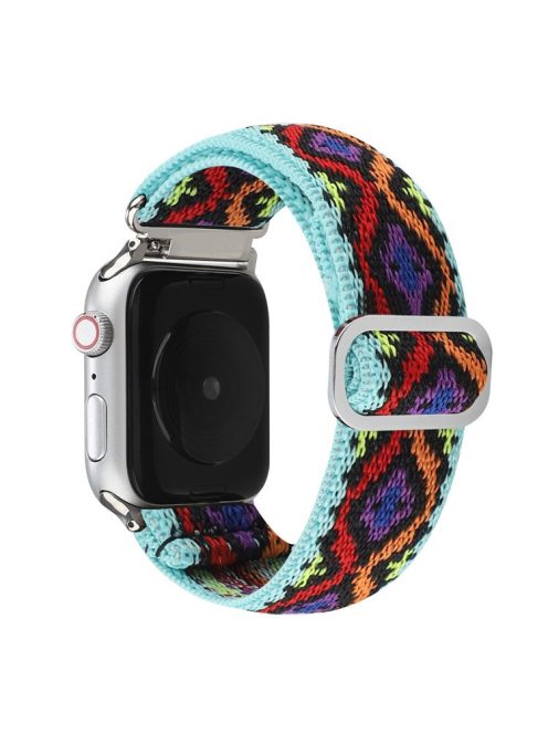 Watch Strap for Apple Watch Series 10 42mm / 9 8 7 41mm / SE (2023) SE (2022) SE 6 5 4 40mm / 3 2 1 38mm Elastic Nylon Braided Watch Band - Style C