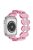 Watch Strap for Apple Watch Series 10 42mm / 9 8 7 41mm / SE (2023) SE (2022) SE 6 5 4 40mm / 3 2 1 38mm Elastic Resin Watch Band - Transparent Pink