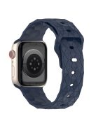 Watch Strap for Apple Watch Series 10 42mm / 9 8 7 41mm / SE (2023) SE (2022) SE 6 5 4 40mm / 3 2 1 38mm Football Pattern Silicone Watch Band - Midnight Blue