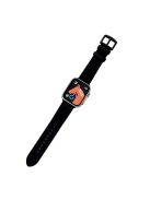 Watch Strap for Apple Watch Series 10 42mm / 9 8 7 41mm / SE (2023) SE (2022) SE 6 5 4 40mm / 3 2 1 38mm Genuine Cow Leather Silicone Band - Black