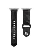 Watch Strap for Apple Watch Series 10 42mm / 9 8 7 41mm / SE (2023) SE (2022) SE 6 5 4 40mm / 3 2 1 38mm Genuine Cow Leather Watch Band - Black