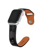 Watch Strap for Apple Watch Series 10 42mm / 9 8 7 41mm / SE (2023) SE (2022) SE 6 5 4 40mm / 3 2 1 38mm Genuine Cow Leather Watch Band - Black