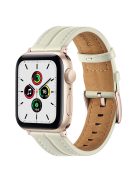 Watch Strap for Apple Watch Series 10 42mm / 9 8 7 41mm / SE (2023) SE (2022) SE 6 5 4 40mm / 3 2 1 38mm Genuine Leather Watch Band - Beige