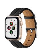 Watch Strap for Apple Watch Series 10 42mm / 9 8 7 41mm / SE (2023) SE (2022) SE 6 5 4 40mm / 3 2 1 38mm Genuine Leather Watch Band - Black