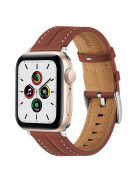 Watch Strap for Apple Watch Series 10 42mm / 9 8 7 41mm / SE (2023) SE (2022) SE 6 5 4 40mm / 3 2 1 38mm Genuine Leather Watch Band - Brown