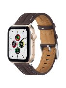 Watch Strap for Apple Watch Series 10 42mm / 9 8 7 41mm / SE (2023) SE (2022) SE 6 5 4 40mm / 3 2 1 38mm Genuine Leather Watch Band - Coffee