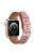 Watch Strap for Apple Watch Series 10 42mm / 9 8 7 41mm / SE (2023) SE (2022) SE 6 5 4 40mm / 3 2 1 38mm Genuine Leather Watch Band - Deep Pink