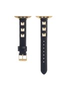 Watch Strap for Apple Watch Series 10 42mm / 9 8 7 41mm / SE (2023) SE (2022) SE 6 5 4 40mm / 3 2 1 38mm Genuine Leather Watch Strap Replacement - Black