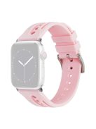 Watch Strap For Apple Watch Series 10 42mm / 9 8 7 41mm / SE (2023) SE (2022) SE 6 5 4 40mm / 3 2 1 38mm Hollow Silicone Band - Pink