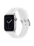 Watch Strap For Apple Watch Series 10 42mm / 9 8 7 41mm / SE (2023) SE (2022) SE 6 5 4 40mm / 3 2 1 38mm Hollow Silicone Band - White