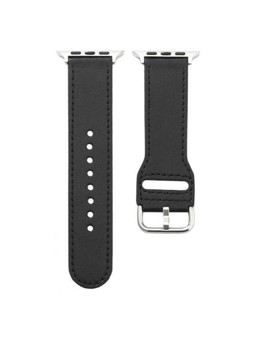 Watch Strap for Apple Watch Series 10 42mm / 9 8 7 41mm / SE (2023) SE (2022) SE 6 5 4 40mm / 3 2 1 38mm Leather Watch Bands Strap - Black