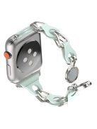 Watch Strap for Apple Watch Series 10 42mm / 9 8 7 41mm / SE (2023) SE (2022) SE 6 5 4 40mm / 3 2 1 38mm Magnetic Chain Wrist Band - Baby Blue