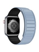 Watch Strap for Apple Watch Series 10 42mm / 9 8 7 41mm / SE (2023) SE (2022) SE 6 5 4 40mm / 3 2 1 38mm Magnetic Dual Color Silicone Band - Baby Blue+Black