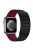 Watch Strap for Apple Watch Series 10 42mm / 9 8 7 41mm / SE (2023) SE (2022) SE 6 5 4 40mm / 3 2 1 38mm Magnetic Dual Color Silicone Band - Black+Wine Red