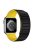 Watch Strap for Apple Watch Series 10 42mm / 9 8 7 41mm / SE (2023) SE (2022) SE 6 5 4 40mm / 3 2 1 38mm Magnetic Dual Color Silicone Band - Black+Yellow