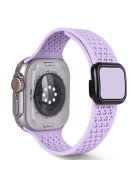 Watch Strap for Apple Watch Series 10 42mm / 9 8 7 41mm / SE (2023) SE (2022) SE 6 5 4 40mm / 3 2 1 38mm Magnetic Silicone Band - Lavender