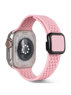   Watch Strap for Apple Watch Series 10 42mm / 9 8 7 41mm / SE (2023) SE (2022) SE 6 5 4 40mm / 3 2 1 38mm Magnetic Silicone Band - Light Pink