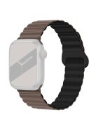 Watch Strap for Apple Watch Series 10 42mm / 9 8 7 41mm / SE (2023) SE (2022) SE 6 5 4 40mm / 3 2 1 38mm Magnetic Silicone Watch Band - Chocolate / Black