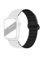 Watch Strap for Apple Watch Series 10 42mm / 9 8 7 41mm / SE (2023) SE (2022) SE 6 5 4 40mm / 3 2 1 38mm Magnetic Silicone Watch Band - White / Black