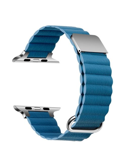 Watch Strap for Apple Watch Series 10 42mm / 9 8 7 41mm / SE (2023) SE (2022) SE 6 5 4 40mm / 3 2 1 38mm Magnetic Watchband - Silver / Blue