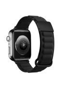 Watch Strap for Apple Watch Series 10 42mm / 9 8 7 41mm / SE (2023) SE (2022) SE 6 5 4 40mm / 3 2 1 38mm Magnetic Watchband Genuine Cow Leather Watch Strap - Black