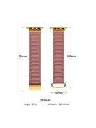 Watch Strap for Apple Watch Series 10 42mm / 9 8 7 41mm / SE (2023) SE (2022) SE 6 5 4 40mm / 3 2 1 38mm Magnetic Watchband Genuine Cow Leather Watch Strap - Brown