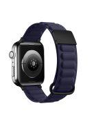 Watch Strap for Apple Watch Series 10 42mm / 9 8 7 41mm / SE (2023) SE (2022) SE 6 5 4 40mm / 3 2 1 38mm Magnetic Watchband Genuine Cow Leather Watch Strap - Dark Blue