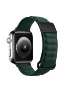 Watch Strap for Apple Watch Series 10 42mm / 9 8 7 41mm / SE (2023) SE (2022) SE 6 5 4 40mm / 3 2 1 38mm Magnetic Watchband Genuine Cow Leather Watch Strap - Green