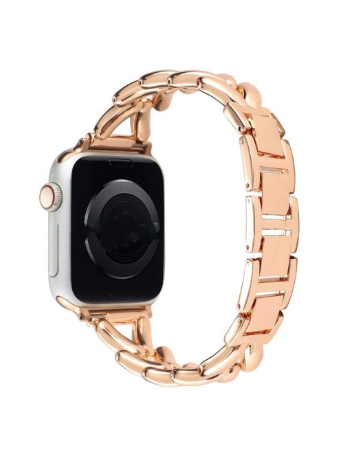 Watch Strap for Apple Watch Series 10 42mm / 9 8 7 41mm / SE (2023) SE (2022) SE 6 5 4 40mm / 3 2 1 38mm Metal Alloy Watch Band - Rose Gold