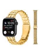 Watch Strap for Apple Watch Series 10 42mm / 9 8 7 41mm / SE (2023) SE (2022) SE 6 5 4 40mm / 3 2 1 38mm Metal Wrist Strap - Gold