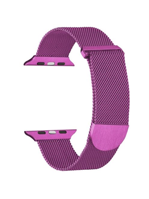 Watch Strap for Apple Watch Series 10 42mm / 9 8 7 41mm / SE (2023) SE (2022) SE 6 5 4 40mm / 3 2 1 38mm Milanese Magnetic Metal Watchband - Purple