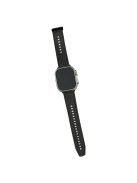 Watch Strap for Apple Watch Series 10 42mm / 9 8 7 41mm / SE (2023) SE (2022) SE 6 5 4 40mm / 3 2 1 38mm PU Leather Coated Silicone Watch Strap - Black