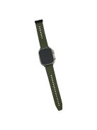 Watch Strap for Apple Watch Series 10 42mm / 9 8 7 41mm / SE (2023) SE (2022) SE 6 5 4 40mm / 3 2 1 38mm PU Leather Coated Silicone Watch Strap - Blackish Green