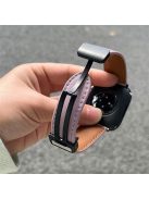 Watch Strap for Apple Watch Series 10 42mm / 9 8 7 41mm / SE (2023) SE (2022) SE 6 5 4 40mm / 3 2 1 38mm PU Leather Magnetic Buckle Band - Purple