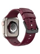 Watch Strap for Apple Watch Series 10 42mm / 9 8 7 41mm / SE (2023) SE (2022) SE 6 5 4 40mm / 3 2 1 38mm Quick Release Watch Strap Silicone Wrist Band - Wine Red