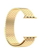 Watch Strap for Apple Watch Series 10 42mm / 9 8 7 41mm / SE (2023) SE (2022) SE 6 5 4 40mm / 3 2 1 38mm Replacement Band Magnetic Stainless Steel Strap - Gold