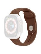 Watch Strap for Apple Watch Series 10 42mm / 9 8 7 41mm / SE (2023) SE (2022) SE 6 5 4 40mm / 3 2 1 38mm Replacement Watch Strap Textured Silicone Watchband - Brown