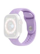 Watch Strap for Apple Watch Series 10 42mm / 9 8 7 41mm / SE (2023) SE (2022) SE 6 5 4 40mm / 3 2 1 38mm Replacement Watch Strap Textured Silicone Watchband - Light Purple