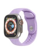 Watch Strap for Apple Watch Series 10 42mm / 9 8 7 41mm / SE (2023) SE (2022) SE 6 5 4 40mm / 3 2 1 38mm Replacement Watch Strap Textured Silicone Watchband - Light Purple