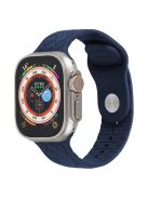 Watch Strap for Apple Watch Series 10 42mm / 9 8 7 41mm / SE (2023) SE (2022) SE 6 5 4 40mm / 3 2 1 38mm Replacement Watch Strap Textured Silicone Watchband - Midnight Blue