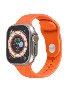 Watch Strap for Apple Watch Series 10 42mm / 9 8 7 41mm / SE (2023) SE (2022) SE 6 5 4 40mm / 3 2 1 38mm Replacement Watch Strap Textured Silicone Watchband - Orange