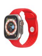 Watch Strap for Apple Watch Series 10 42mm / 9 8 7 41mm / SE (2023) SE (2022) SE 6 5 4 40mm / 3 2 1 38mm Replacement Watch Strap Textured Silicone Watchband - Red