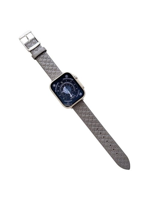 Watch Strap for Apple Watch Series 10 42mm / 9 8 7 41mm / SE (2023) SE (2022) SE 6 5 4 40mm / 3 2 1 38mm Rhombus Grid Band - Dark Grey