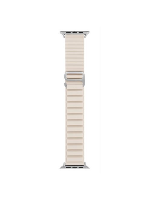 Watch Strap for Apple Watch Series 10 42mm / 9 8 7 41mm / SE (2023) SE (2022) SE 6 5 4 40mm / 3 2 1 38mm Silicone Adjustable Loop Band - Starlight