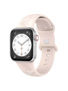 Watch Strap for Apple Watch Series 10 42mm / 9 8 7 41mm / SE (2023) SE (2022) SE 6 5 4 40mm / 3 2 1 38mm Silicone Band Engraved Watch Strap - Pink